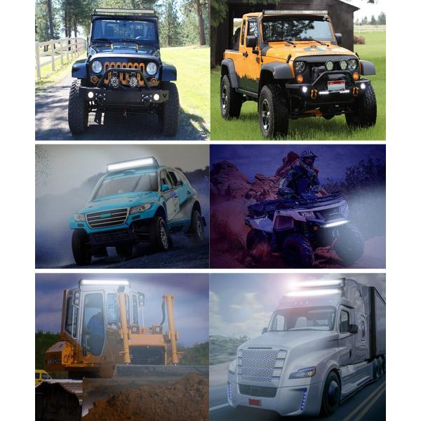 5D 240W 42 Inch Curved LED Light Bar For Excavator / 4 x 4 Off Road SUV Boat Truck Light Bar