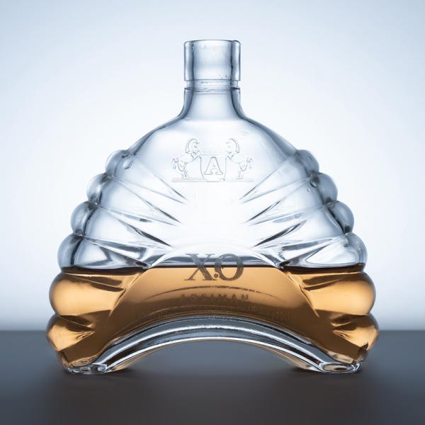 Custom 750ml Liquor Spirit Brandy Glass Bottle Fancy Transparent 700ml Empty Alcohol