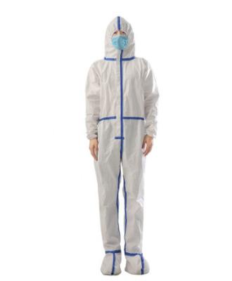 Type5/6 Disposable Protective Coveralls Uniform Non Sterile Good Air Permeability