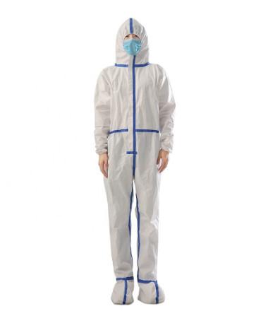 Type5/6 Disposable Protective Coveralls Uniform Non Sterile Good Air Permeability