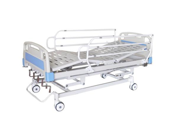 Height Adjustable Semi Fowler Manual Hospital Bed For Ward with ABS Platform