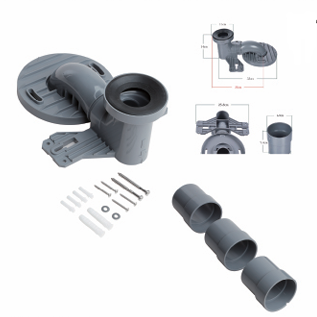 Modern Bathroom PVC Toilet Relocation Kit Garbage Drain Pipe Easy Installation Super Thickened Reinforced Leak-Proof