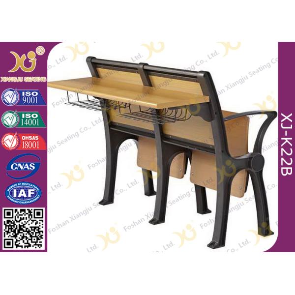 Wood Board Aluminum Alloy Frame College Classroom Tables And Chairs