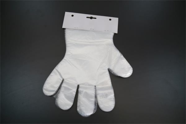 Oil Proof Transparent Disposable PE Gloves , Plastic Gloves For Food Handling