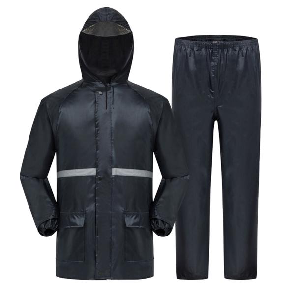 Rainy Day Adults Mens Rain Jacket Suit Raincoat with Pants Waterproof Working Clothes