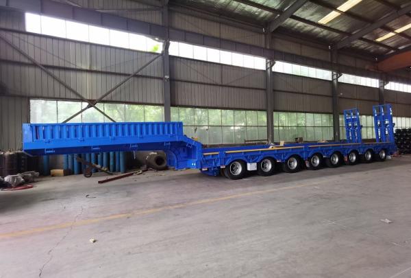 7 Axle Heavy Low Bed/Lowbed Ramp/Drop Deck Flatbed/Skeleton Semi Truck Trailer Tread 2180mm