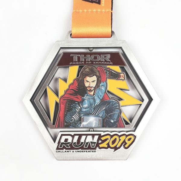 Marvel Co Marcado Spinning Medallas de media maratón diseños únicos para premios