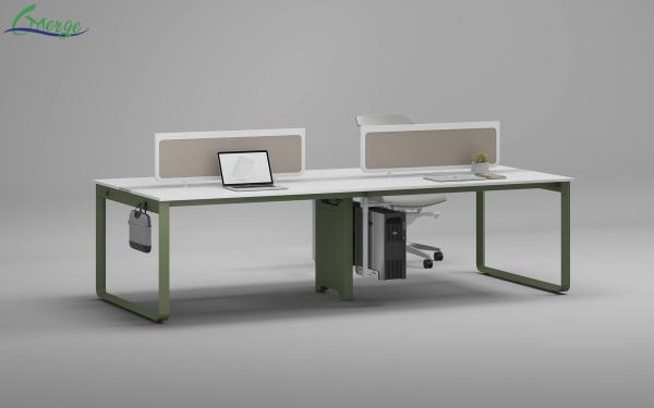 2 Drawers 4 Compartments Open Space Office Workstation for Work in Open Office Environment