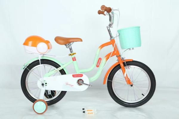3 to 9 Years Old Girls Kids Bike 4 Wheels for Kid Baby Single Speed