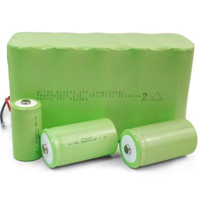 Pacote de bateria NiMH cilíndrica de 12 volts 800mAh para medidor de eletricidade