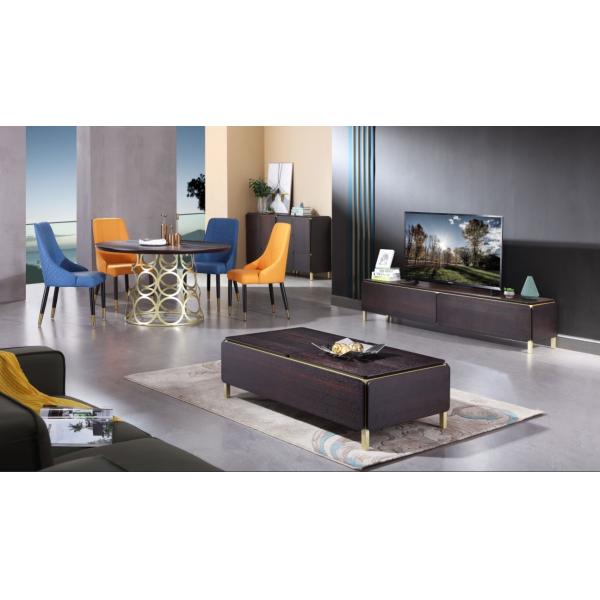 Salle de séjour Table à manger moderne Meuble 8 places Table métallique