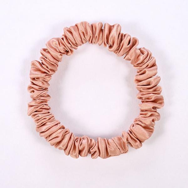 Woman Girls Skinny Hair Scrunchies Silk Satin Small Ponytail No Damage Breakage