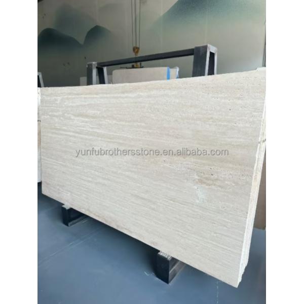 Marble Travertine Stone Big Slab Polished for Modern Hotel Villa Interior Design