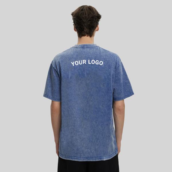 Round Neck Vintage Graphic T-shirts 100% Cotton Wash Plus Size T-shirts For Men Print