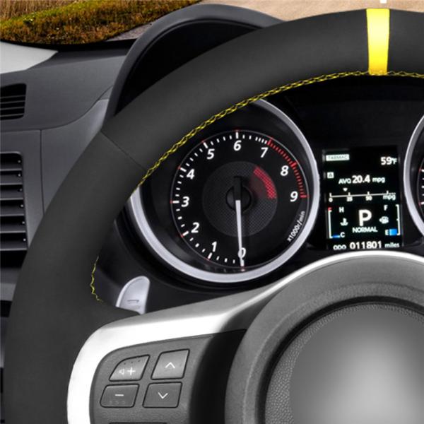 MEWANT Drop Ship For Mitsubishi Lancer Evolution EVO X 10 2008-2015 Fashion Car Accessories For Women Steering Wheel Cover Suede