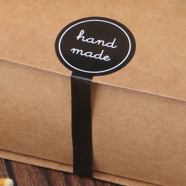 Kraft Paper Food Packaging Sticker For Baking Cake Safety Seal