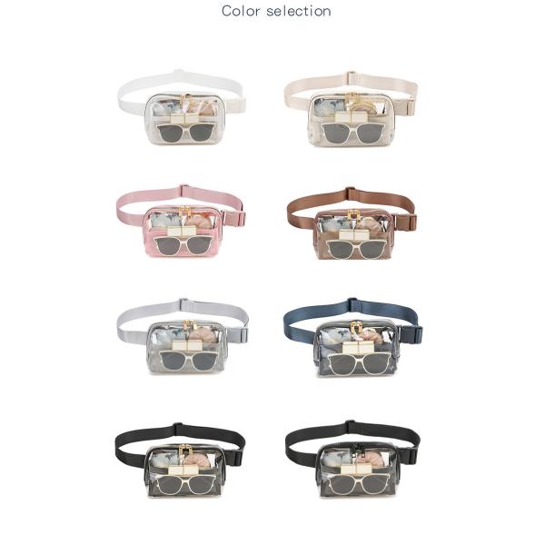Customized Tote Bag Durable and Transparent Slant Cross Waist Pack for Outdoor Sports