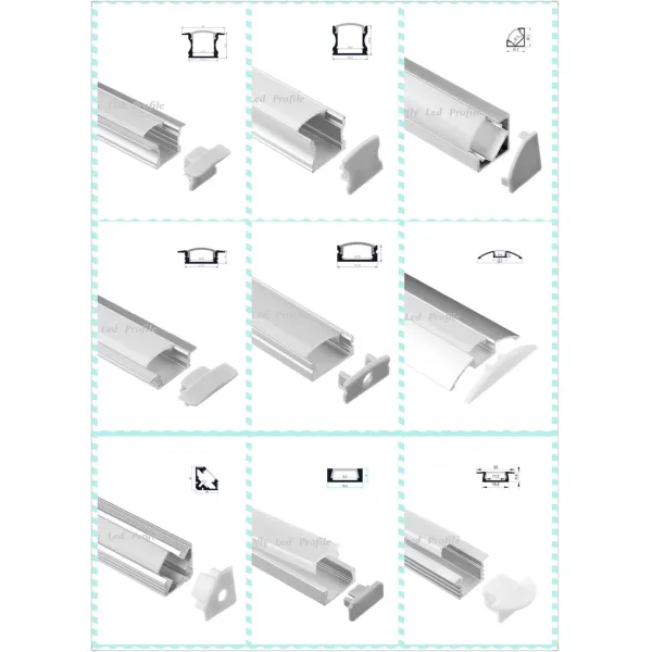 17x12mm Linear Diffuser LED Aluminum Profile with 6063 T5 Alloy for Surface Mounted LED Strip