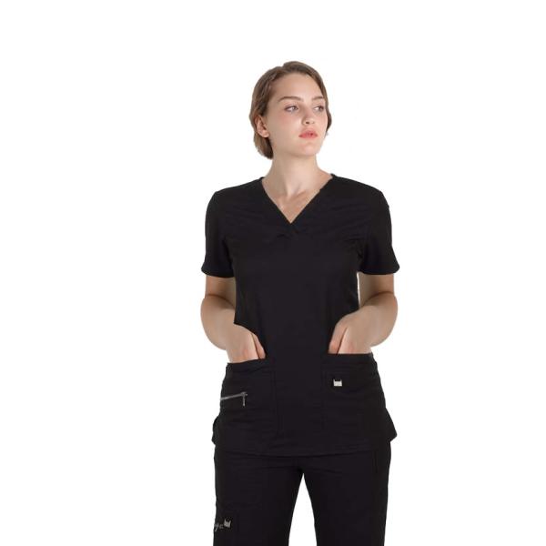 La douille L de short de Spandex de 180 GSM femmes armure toile frotte l'uniforme médical sans ride