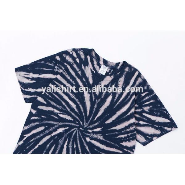 Stock wholesale high street tie dye shorts sleeves t shirts for men