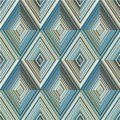 Geometric Style 3D PVC Wallpaper For Living Room , Water Based Ink