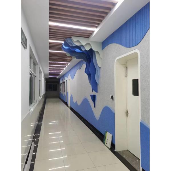 стена акустической панели полиэфирного волокна 1220X2440X9mm декоративная придает огнестойкость