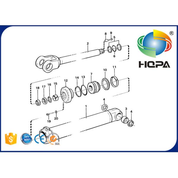 Black Lift Cylinder Excavator Seal Kit VOE11707023 VOE11999895 11707023 11999895