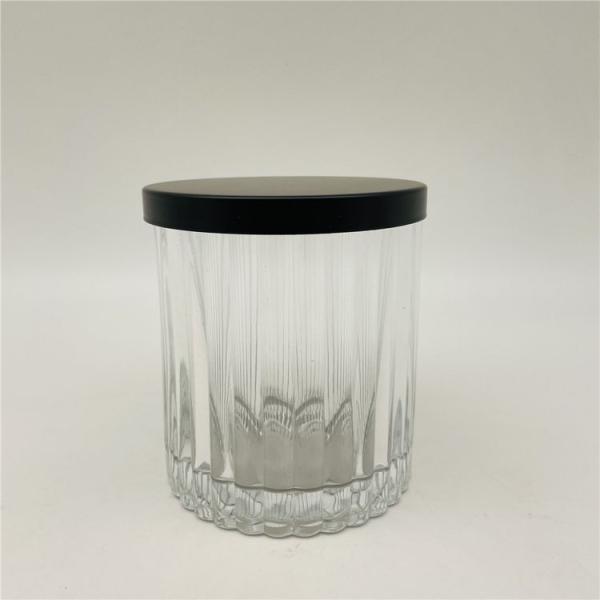 Home Decoration Glass Bathroom Accessories Set With Vertical Stripe