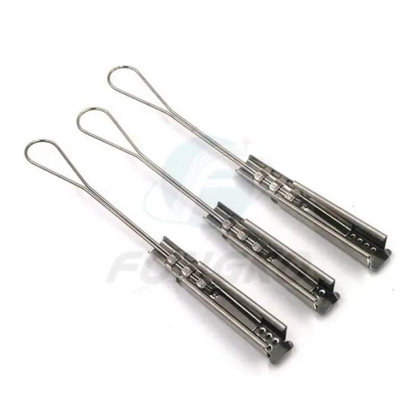 Clampada de fibra óptica de acero inoxidable FTTH Clampada de cable óptico de fibra óptica