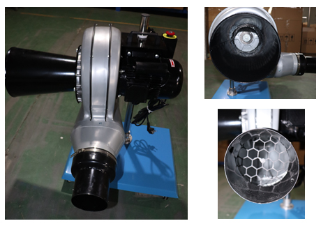 Mobile Aluminum Exhaust Device for Extracting Gasoline Vehicle Exhaust.