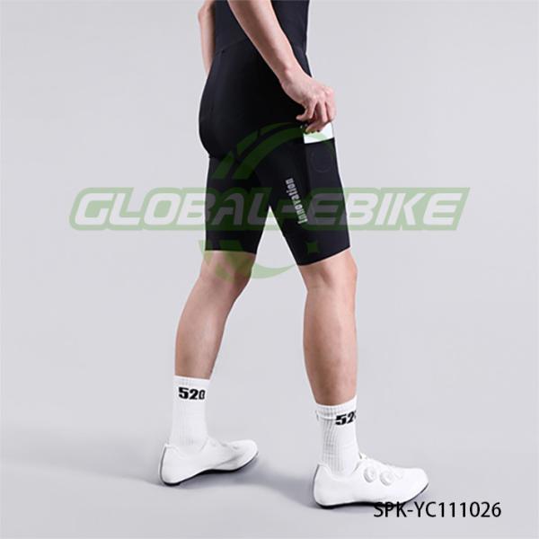 Calças negras de ciclismo masculino com cinturão elástico e calça para bicicleta de montanha