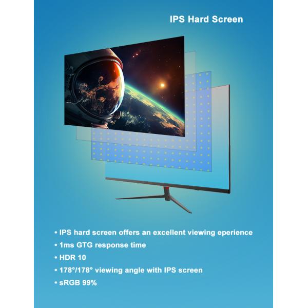 Black Or White Color 27 Inch Gaming Monitor Bezel Less 1K 2K 4K Resolution PC Monitor