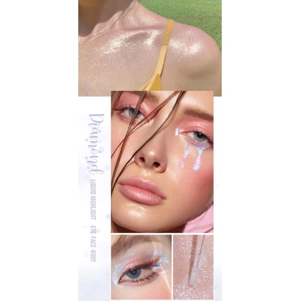 High Pigment Liquid Glitter Eyeliner Multi Use Body Glitter Liquid Highlighter