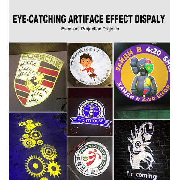 Nebula LED 25w 35w 50w 80w 100w Advertising Building Light Custom Logo Warning Sign Gobo Projector