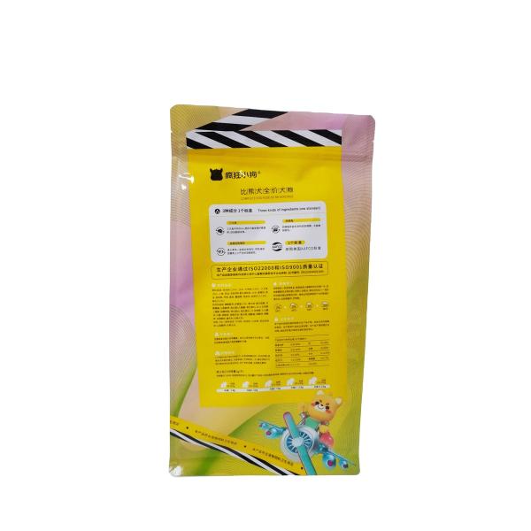 Sac d'emballage à fond plat avec fermeture à glissière