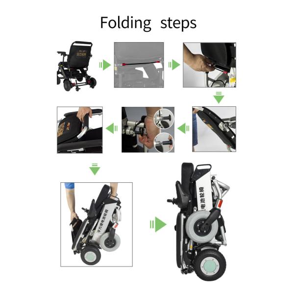 Свет горячей продажи алюминиевый и складная кресло-коляска батареи лития подвижности силы электрическая