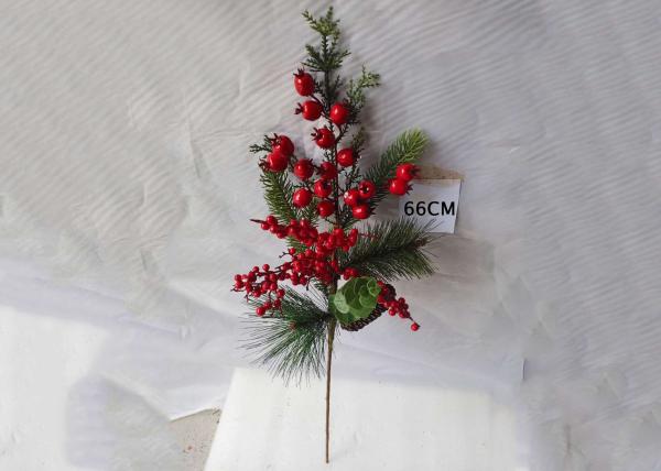 Vivid Decay Resistant 66cm Plastic Fake Christmas Berries