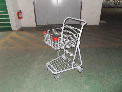 Anti UV Handle Supermarket Shopping Trolley with Swivel Casters