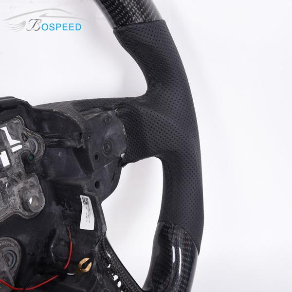 Alcantara Black Leather Defender 90 Steering Wheel Customizd Stitch Plain Weave