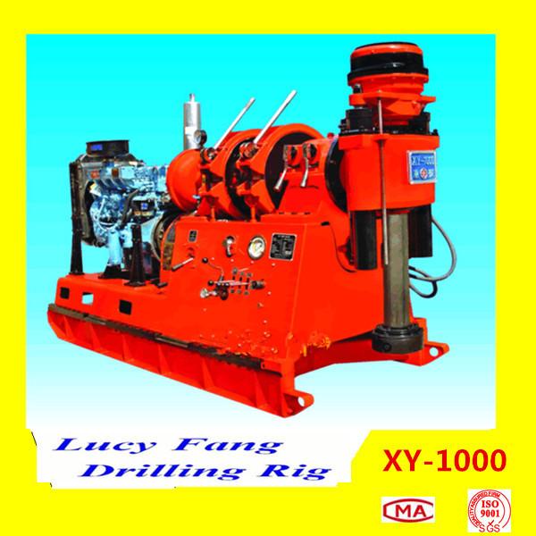 China Hot Sale XY-1000 Powerful Skid Mounted Diamond Core Drilling Rig with 1200 m NQ