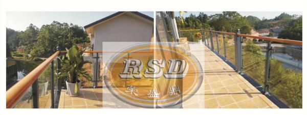 Zinc Steel Wood Grain Railing for Balcony Stair Anti-Corrosion