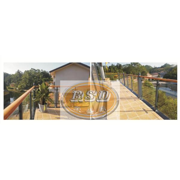 Barandillas de grano de madera de acero y zinc modernas para uso exterior en interiores