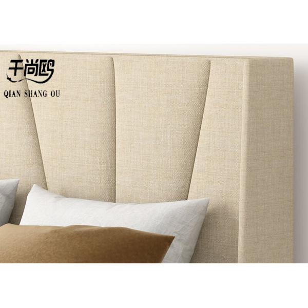 Low Key Linen Upholstered Full Size Bed 2m X 2m Breathable Overall Disassembly / Assembly