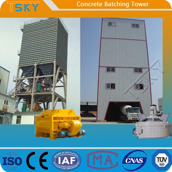 El ³ /H del mezclador 55KW los 30m del SGS MP1500 prefabricó la planta del lote