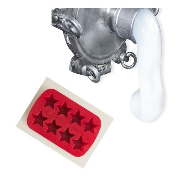 Forma líquida de duas partes de Rosa da ferramenta do cozimento da bandeja de gelo das cookies do molde DIY Chocalate do bolo da borracha de silicone do produto comestível/silicone