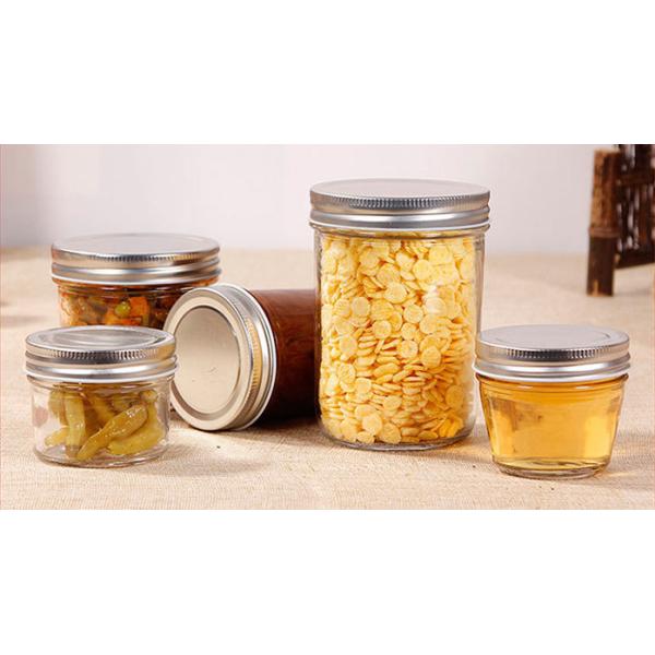 Customer Design Glass Jam Jar Vacuum For Honey Screw Lid Round Shaped