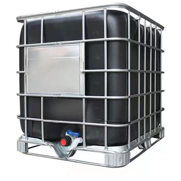 1000 Liters IBC Galvanized Steel Outer Cage And Black Inner Container For Chemical Industry