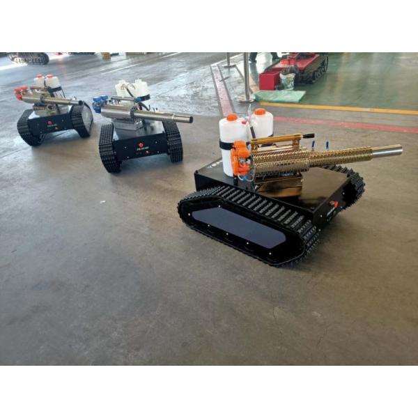 Remote Control Crawler Track Undercarriage With Foggy Machine