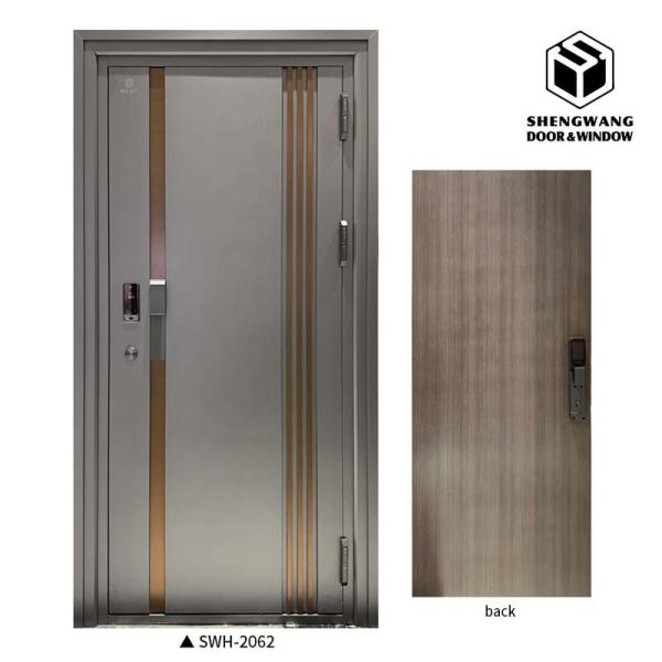 Customized 90mm Aluminum French Doors Interior Fire Resistant Wooden Internal Fire Proof Doors