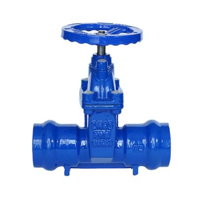 CE Non Rising Stem Gate Valve Socket End Type Resilient Seated Valve